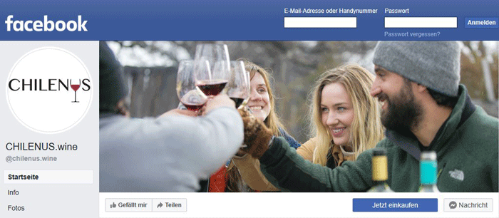 CHILENUS.wine auf Facebook