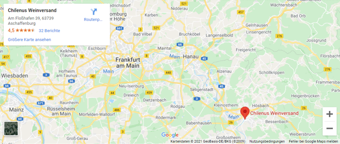 Chilenus Weinversand in Aschaffenburg bei Google Maps